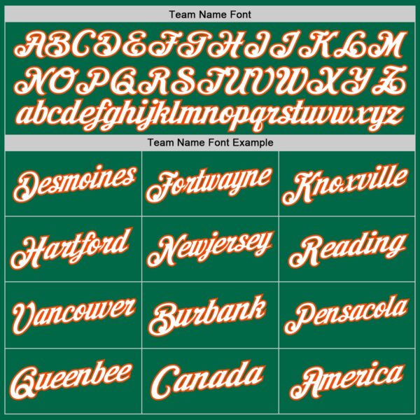 Custom Kelly Green White-Orange Authentic Throwback Basketball Jersey