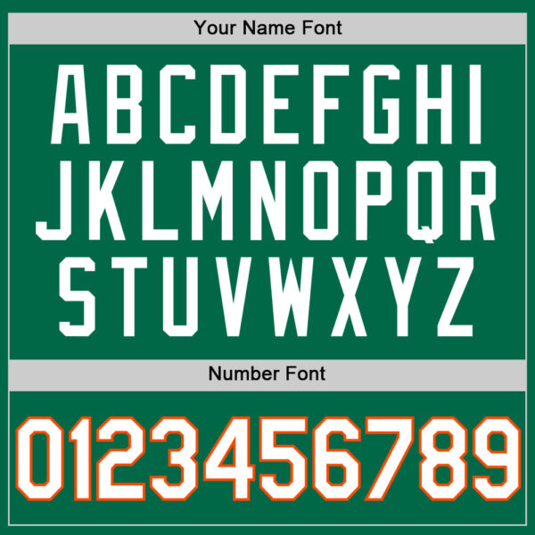 Custom Kelly Green White-Orange Authentic Throwback Basketball Jersey