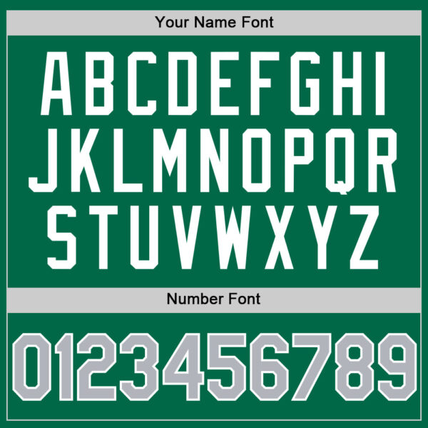 Custom Kelly Green Gray-White Authentic Throwback Basketball Jersey