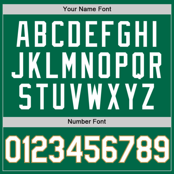 Custom Kelly Green White-Old Gold Authentic Throwback Basketball Jersey