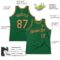 Custom Kelly Green Old Gold-Black Authentic Throwback Basketball Jersey