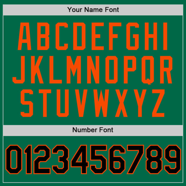 Custom Kelly Green Black-Orange Authentic Throwback Basketball Jersey