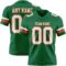 KellyGreen0751 Custom Kelly Green White-Orange Authentic Football Jersey