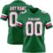 KellyGreen0755 Custom Kelly Green White-Pink Authentic Football Jersey