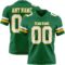 KellyGreen0757 Custom Kelly Green White-Gold Authentic Football Jersey