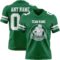 KellyGreen0761-1 Custom Kelly Green White-Gray Authentic Football Jersey