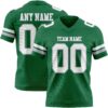Custom Kelly Green White-Gray Authentic Football Jersey