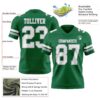 Custom Kelly Green White-Gray Authentic Football Jersey