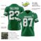 KellyGreen0761-2 Custom Kelly Green White-Gray Authentic Football Jersey