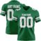 KellyGreen0761 Custom Kelly Green White-Gray Authentic Football Jersey