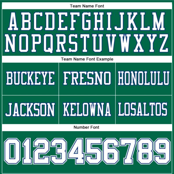 Custom Kelly Green White-Royal Authentic Football Jersey