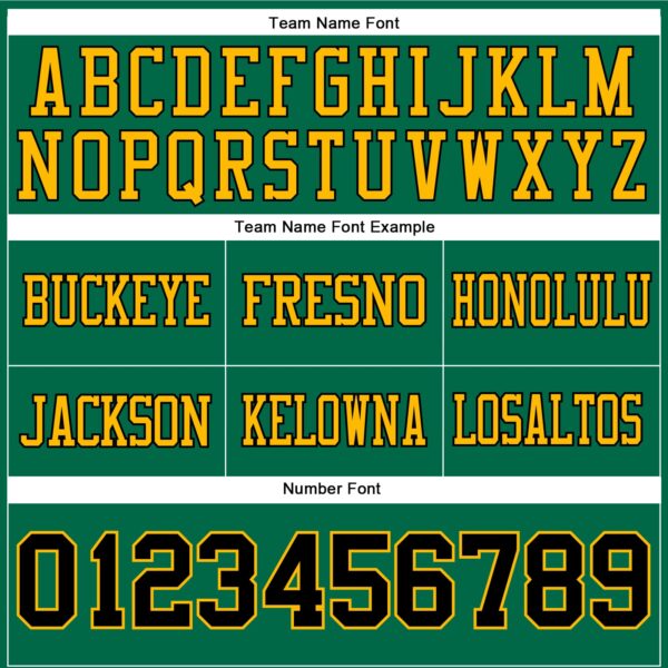 Custom Kelly Green Black-Gold Authentic Football Jersey