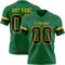 KellyGreen0764 Custom Kelly Green Black-Gold Authentic Football Jersey