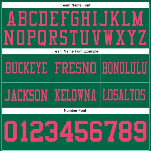 Custom Kelly Green Neon Pink Authentic Football Jersey