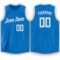 Custom Blue White Round Neck Basketball Jersey
