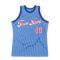 Custom Light Blue White-Red Authentic Throwback Basketball Jersey