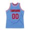 Custom Light Blue Red-Navy Authentic Throwback Basketball Jersey