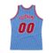 Custom Light Blue Red-Black Authentic Throwback Basketball Jersey