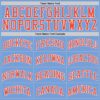 Custom Light Blue Orange-White Authentic Throwback Basketball Jersey