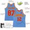 Custom Light Blue Red-Gold Authentic Throwback Basketball Jersey