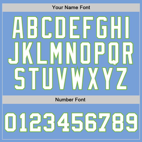 Custom Light Blue White-Neon Green Authentic Throwback Basketball Jersey