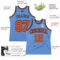 Custom Light Blue Orange-Black Authentic Throwback Basketball Jersey