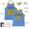 Custom Light Blue Gold-Black Authentic Throwback Basketball Jersey