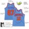 Custom Light Blue Orange-Purple Authentic Throwback Basketball Jersey