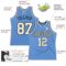 Custom Light Blue Cream-Black Authentic Throwback Basketball Jersey