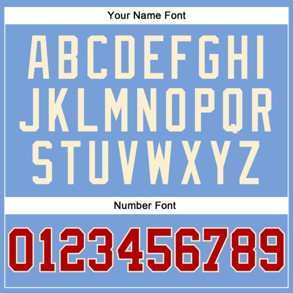 Custom Light Blue Red-Cream Authentic Throwback Basketball Jersey