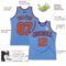 Custom Light Blue Orange-Royal Authentic Throwback Basketball Jersey