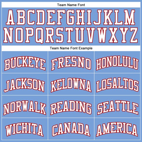 Custom Light Blue White-Red Authentic Throwback Basketball Jersey