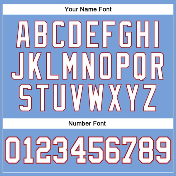 Custom Light Blue White-Red Authentic Throwback Basketball Jersey