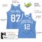 Custom Light Blue White Pinstripe White Authentic Basketball Jersey