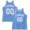 Custom Light Blue White Pinstripe White Authentic Basketball Jersey