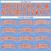 Custom Light Blue White Pinstripe Orange Authentic Basketball Jersey