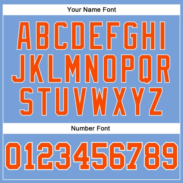 Custom Light Blue White Pinstripe Orange Authentic Basketball Jersey