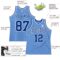 Custom Light Blue White Pinstripe Royal Authentic Basketball Jersey