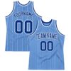 Custom Light Blue White Pinstripe Royal Authentic Basketball Jersey