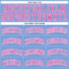 Custom Light Blue White Pinstripe Pink Authentic Basketball Jersey