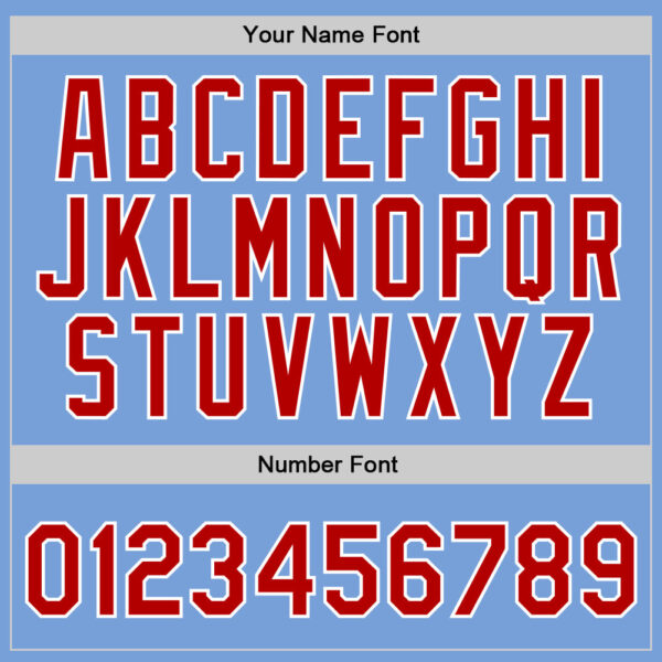 Custom Light Blue Red-White Authentic Throwback Basketball Jersey