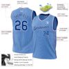 Custom Light Blue Royal-White Authentic Throwback Basketball Jersey
