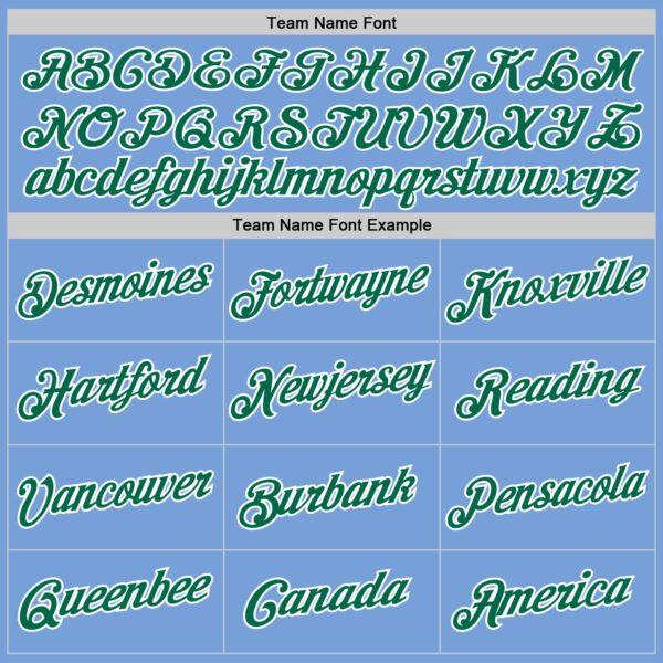 Custom Light Blue Kelly Green-White Authentic Throwback Basketball Jersey