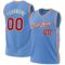 Custom Light Blue Red-Cream Authentic Throwback Basketball Jersey