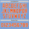 Custom Light Blue Orange-White Authentic Throwback Basketball Jersey
