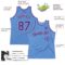 Custom Light Blue Purple-Gray Authentic Throwback Basketball Jersey
