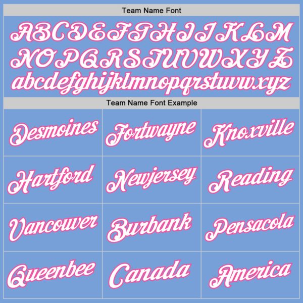 Custom Light Blue White-Pink Authentic Throwback Basketball Jersey