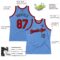 Custom Light Blue Red-Black Authentic Throwback Basketball Jersey