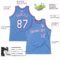 Custom Light Blue White-Purple Authentic Throwback Basketball Jersey