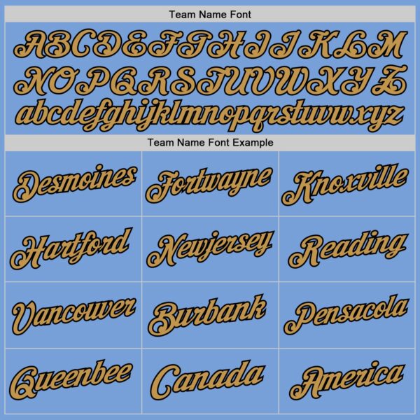 Custom Light Blue Old Gold-Black Authentic Throwback Basketball Jersey